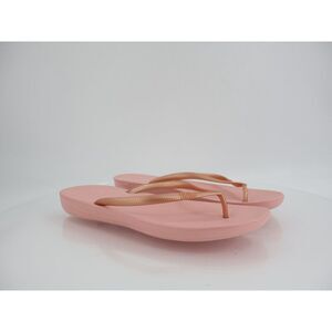 Fitflop Womens Surfa Sandal Size 11 Pink Gold Thong Slide Flip Flop Toning